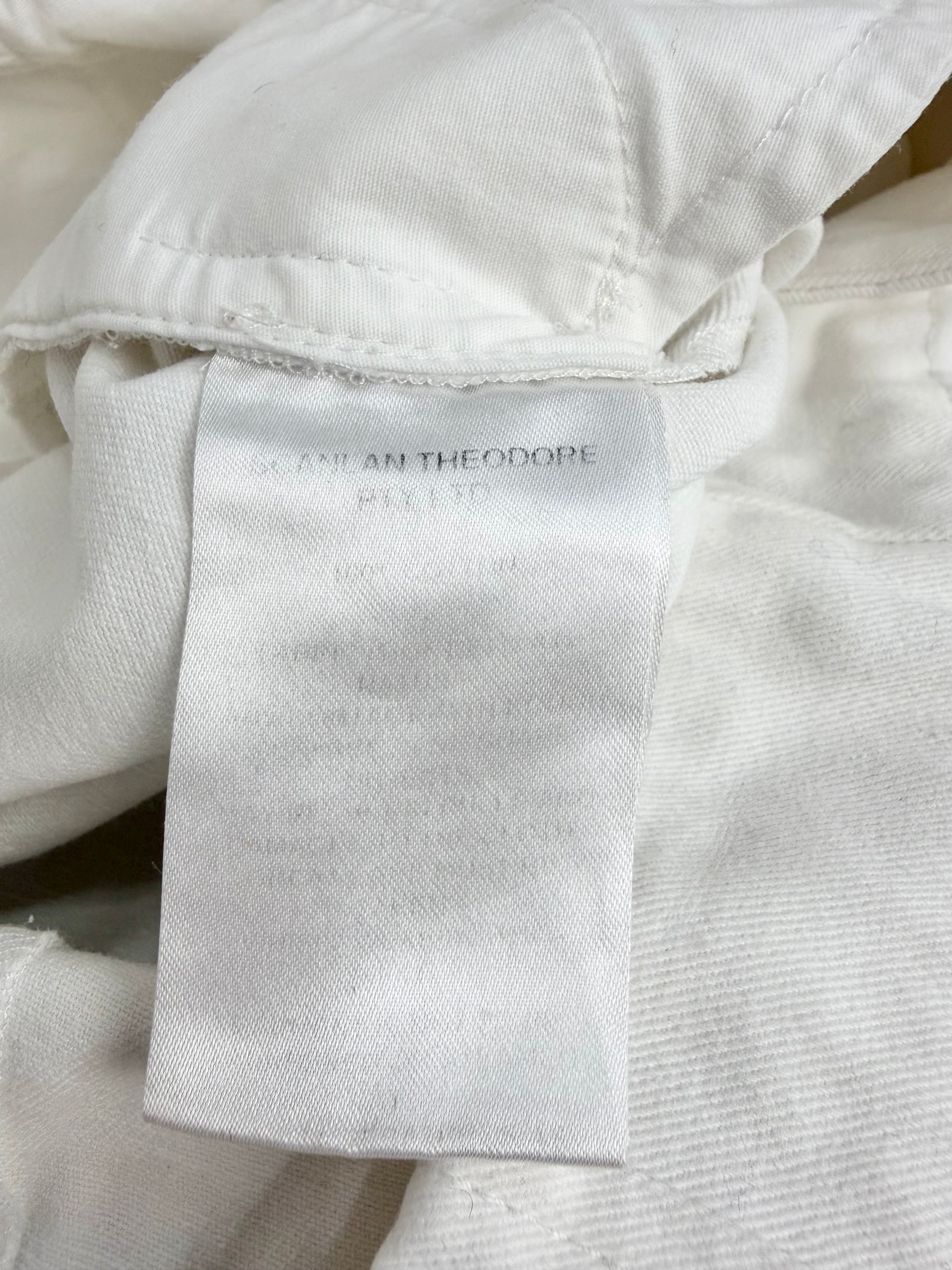 Scanlan Theodore Stiff White Wide Leg High Waist Pant - AU6