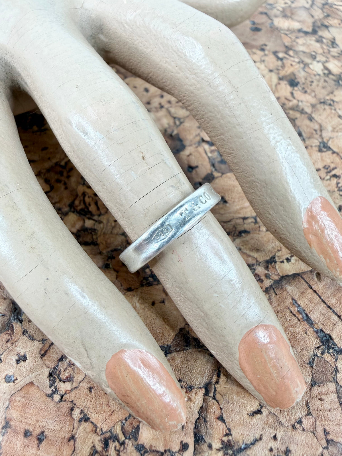 Tiffany & Co. 1837 Sterling Silver Narrow Band Ring 925 - US7.5