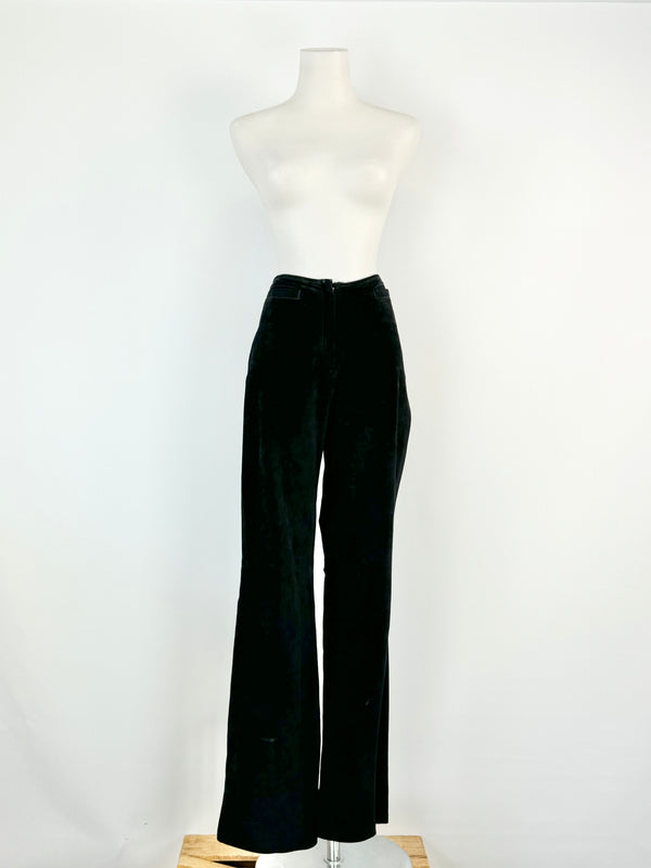 Vent Couvert Black Suede Slacks - AU10