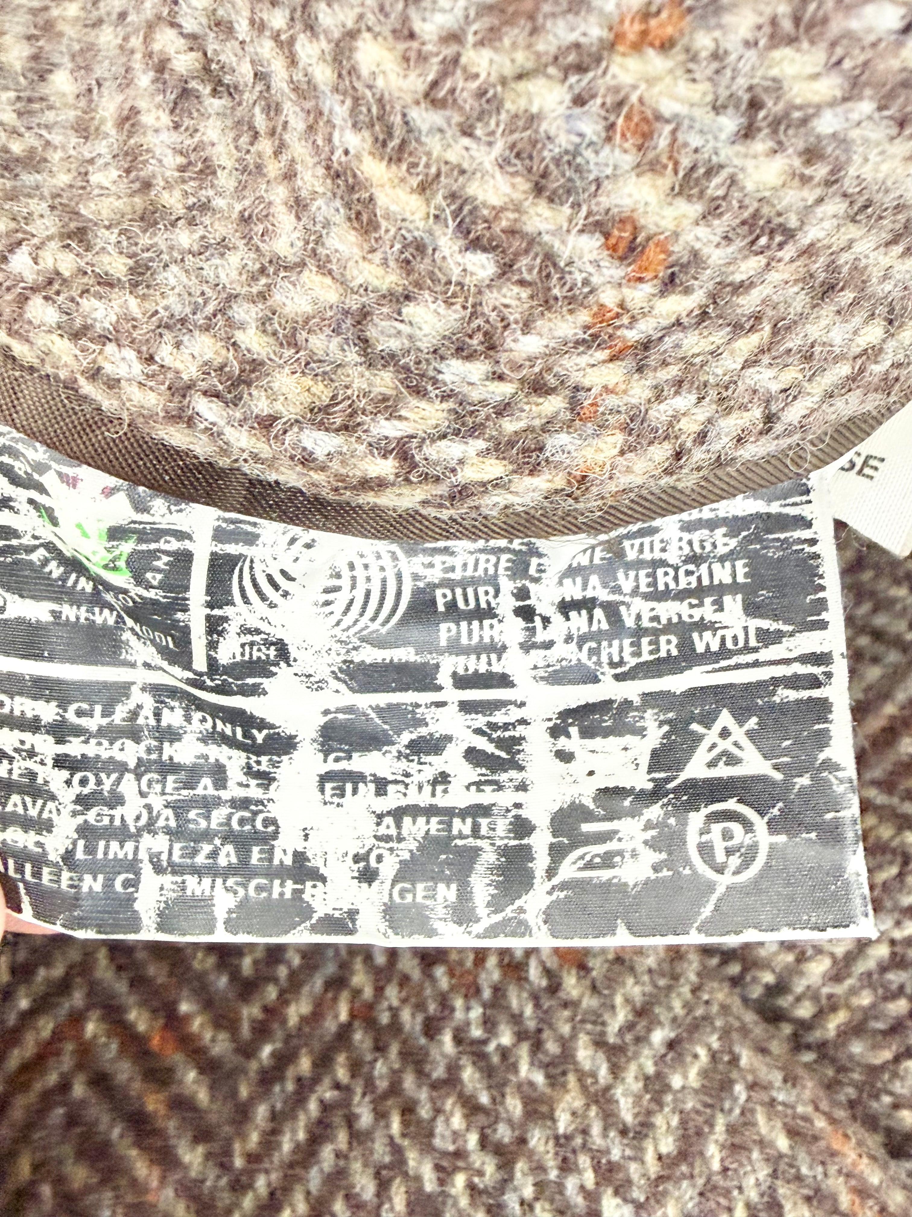 Vintage Aquascutum Herringbone Scottish Tweed Coat - AU12