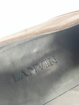 Lanvin Mahogany Leather Lace Ups - US10