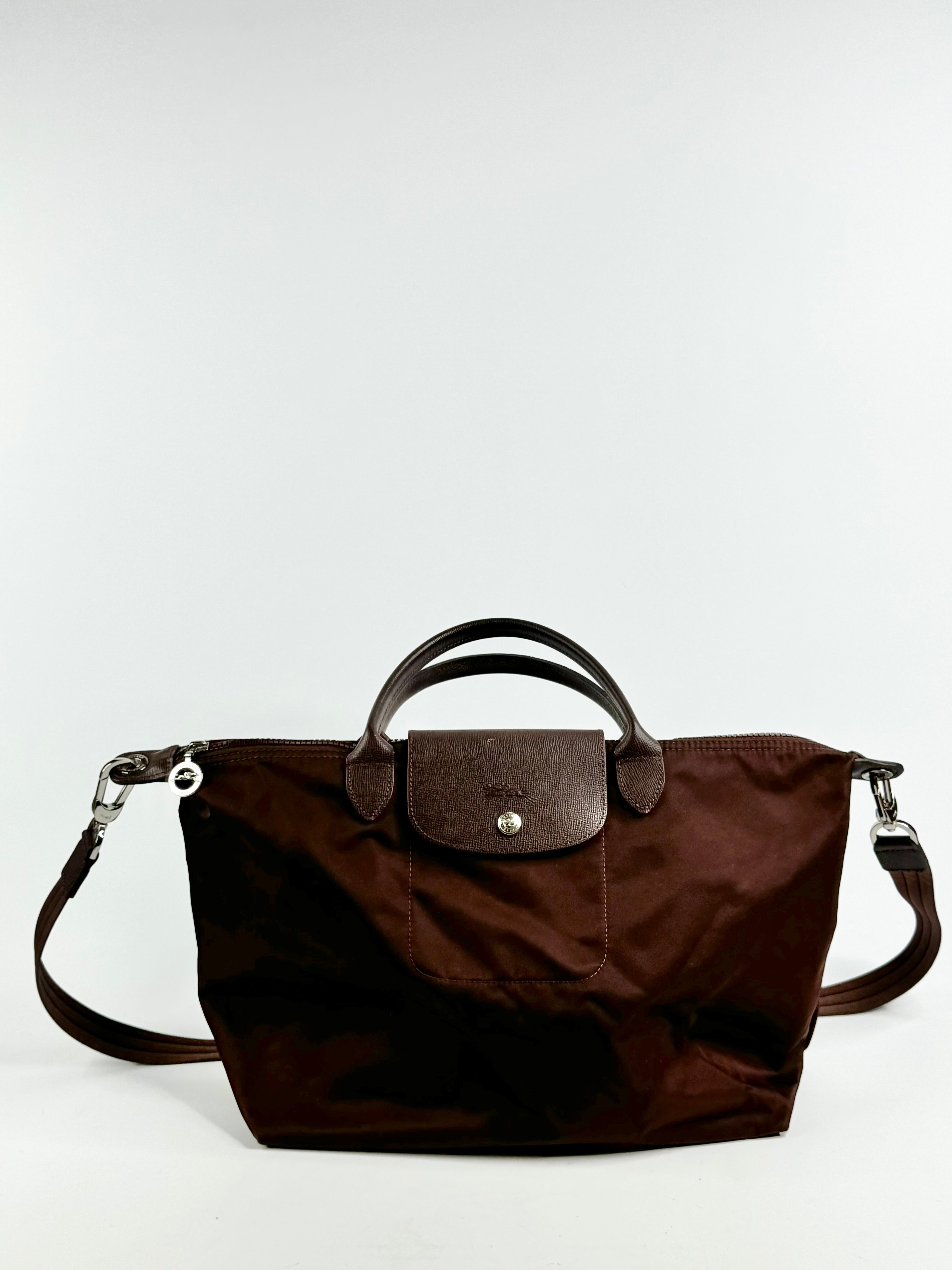Longchamp Le Pliage Chocolate Brown Bag