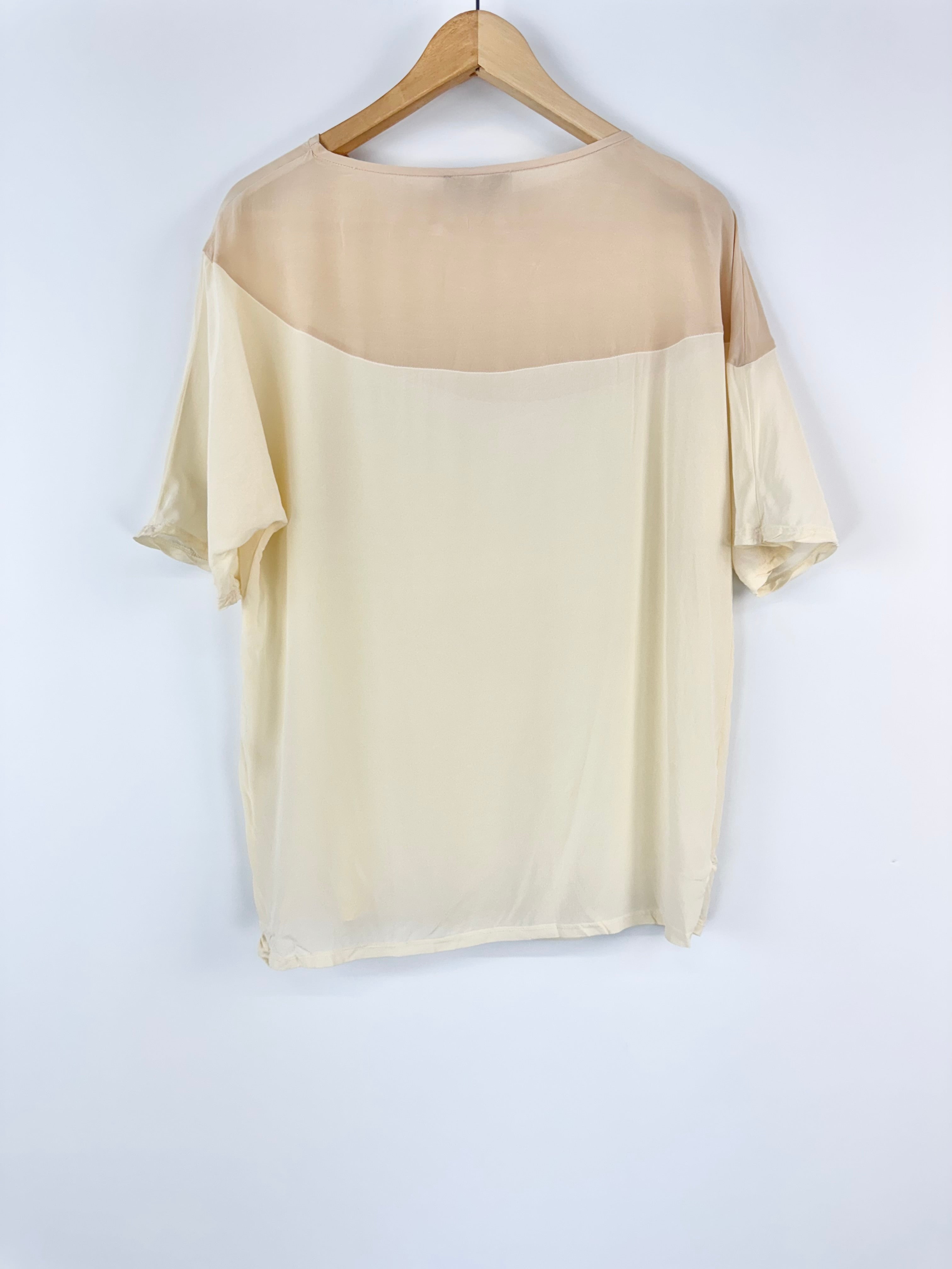 Cynthia Rowley Dúo Tone Silk Top - AU8/10