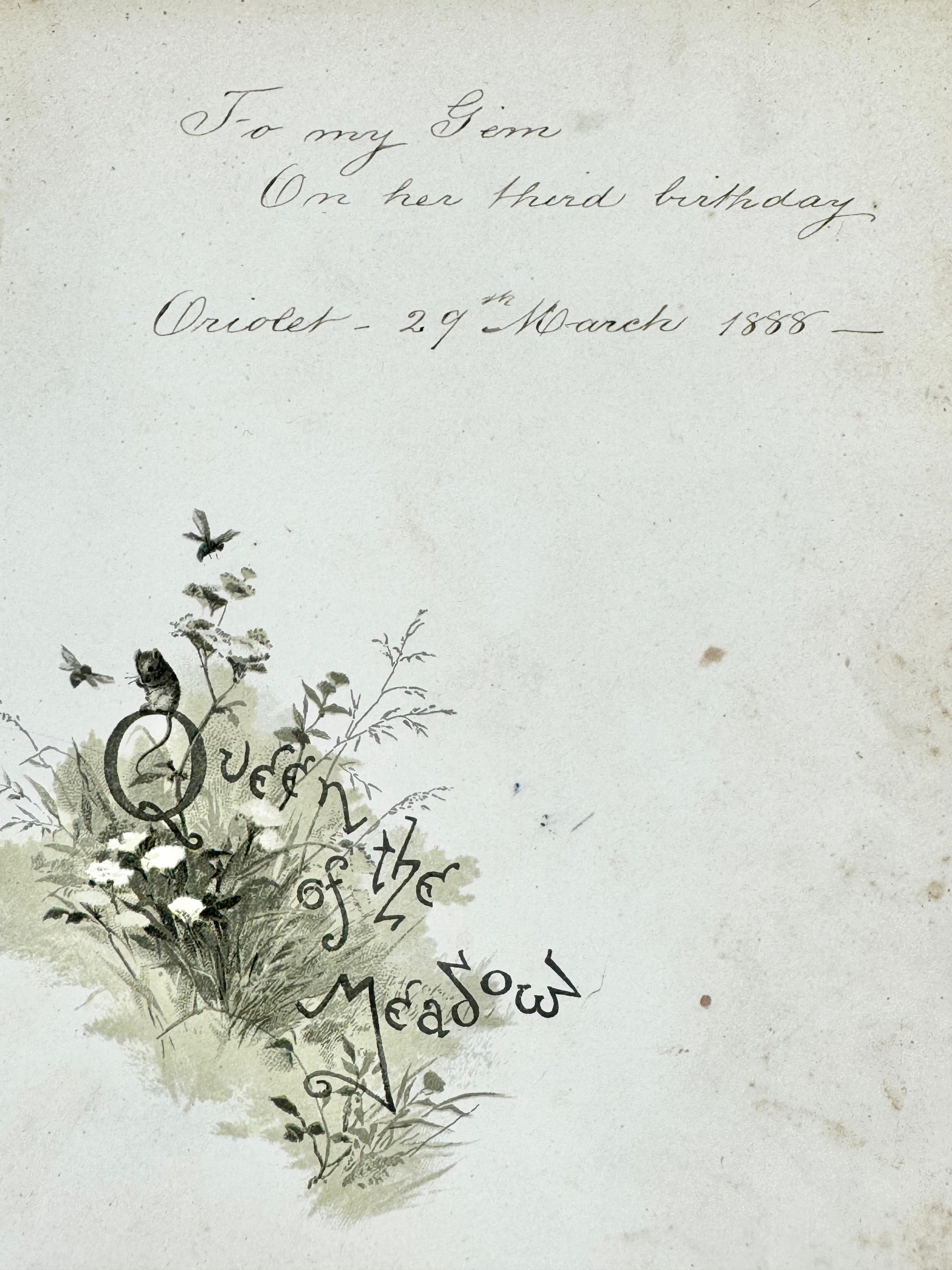Antique 1884 Queen of the Meadows - Robert Ellice Mack