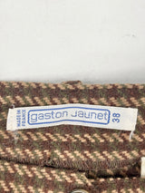 Vintage 70s Gaston Jaunet Beige Wool-Blend Trousers - AU6