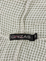Grizas Sage & Textured White Striped Sheer Cardi - AU12