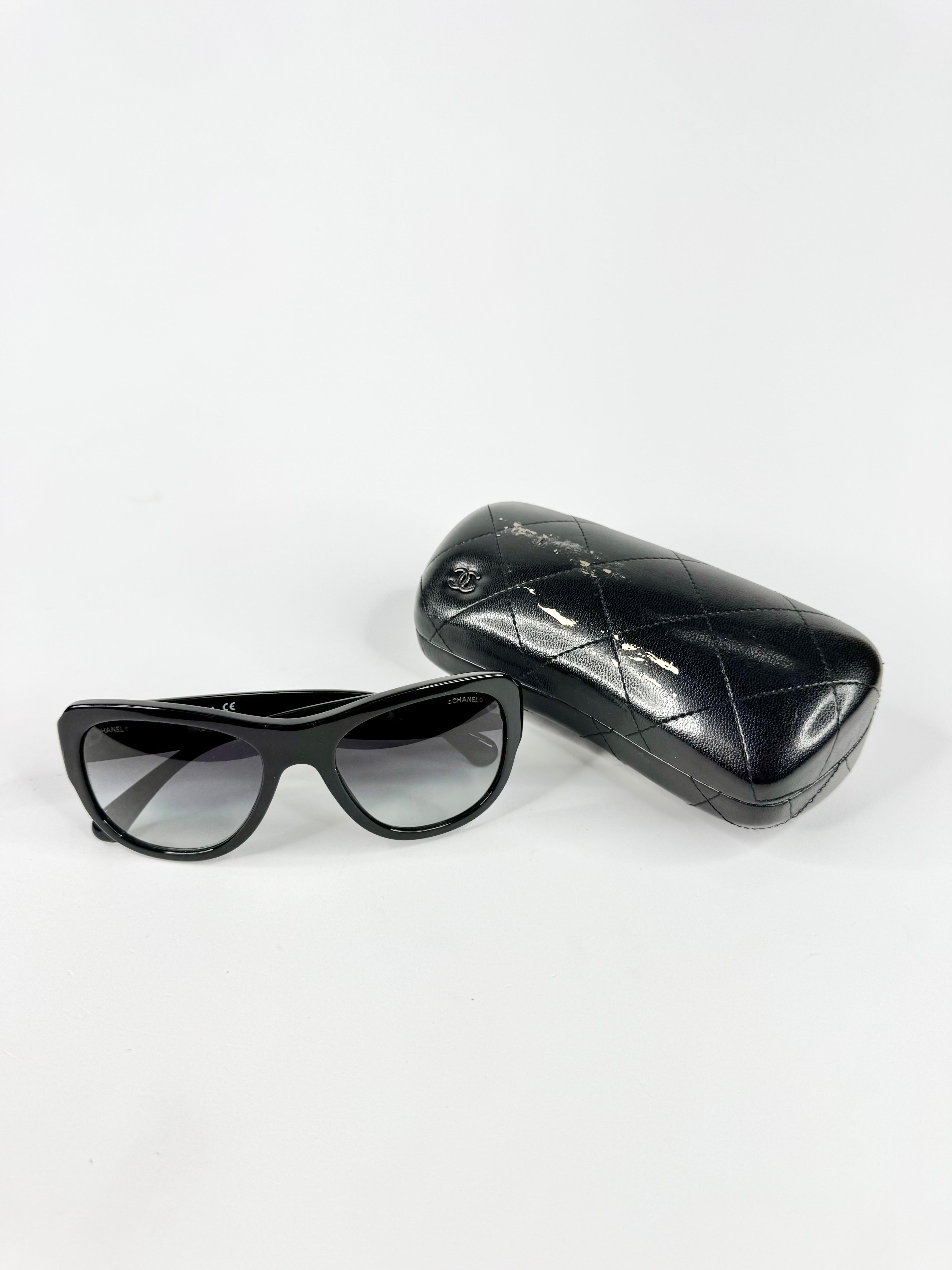 Chanel Black '5310' Gradient Sunglasses