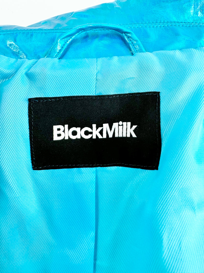 Black Milk Aqua Holographic Biker Jacket - AU12