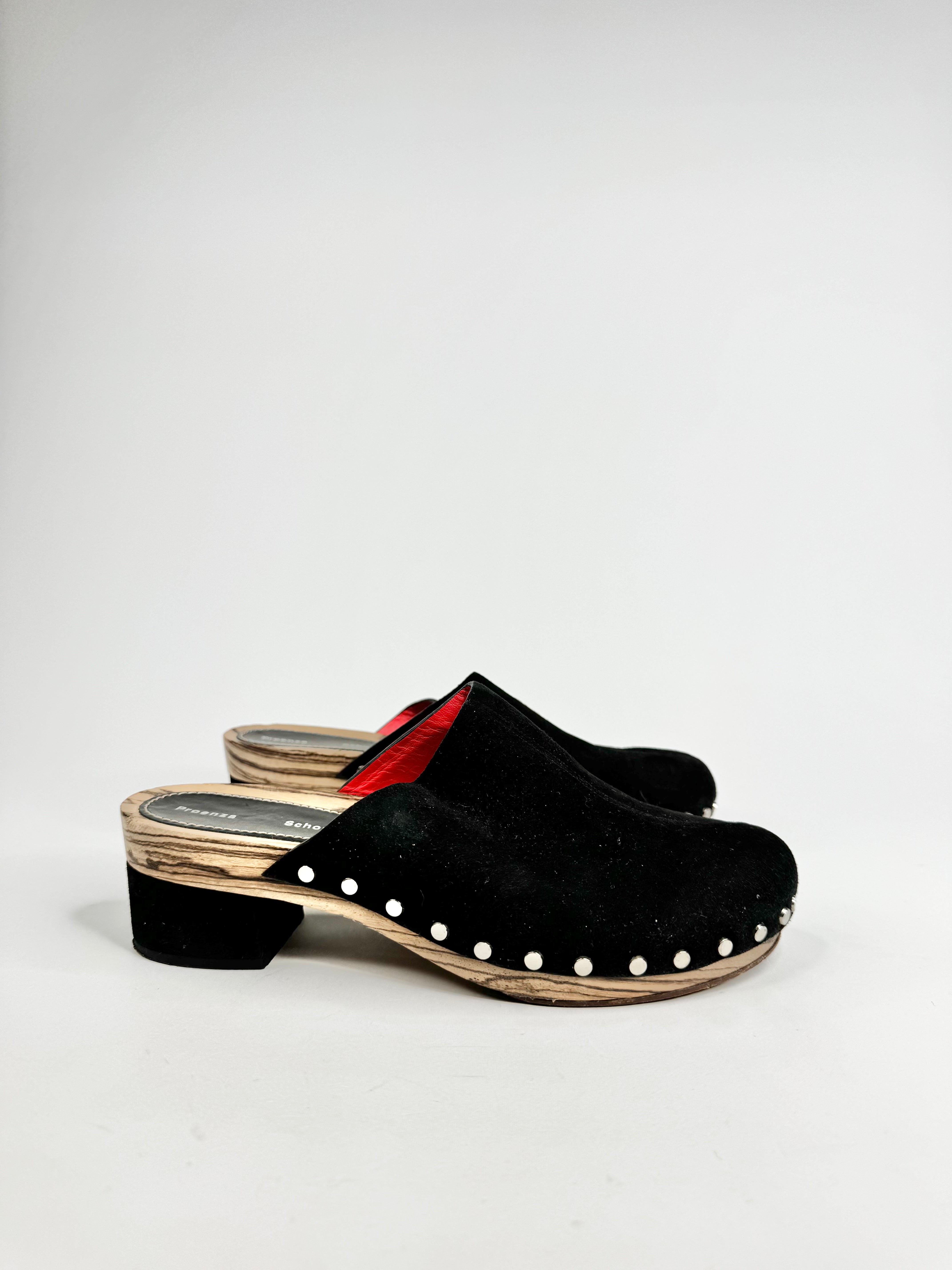 Proenza Schouler Black Suede Clogs - EU37/38