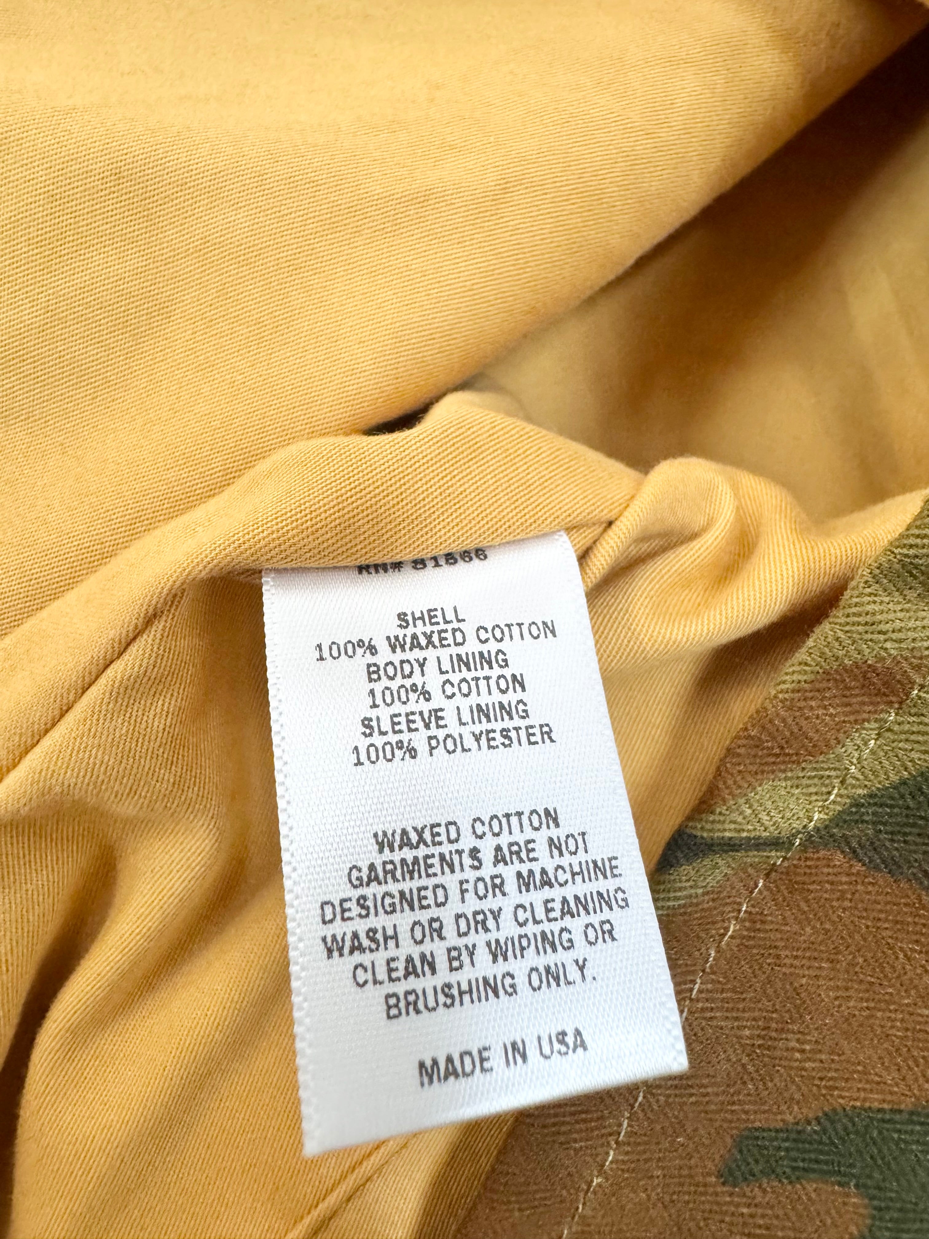 Dehen Camo Patterned Wax Cotton Shirt - M