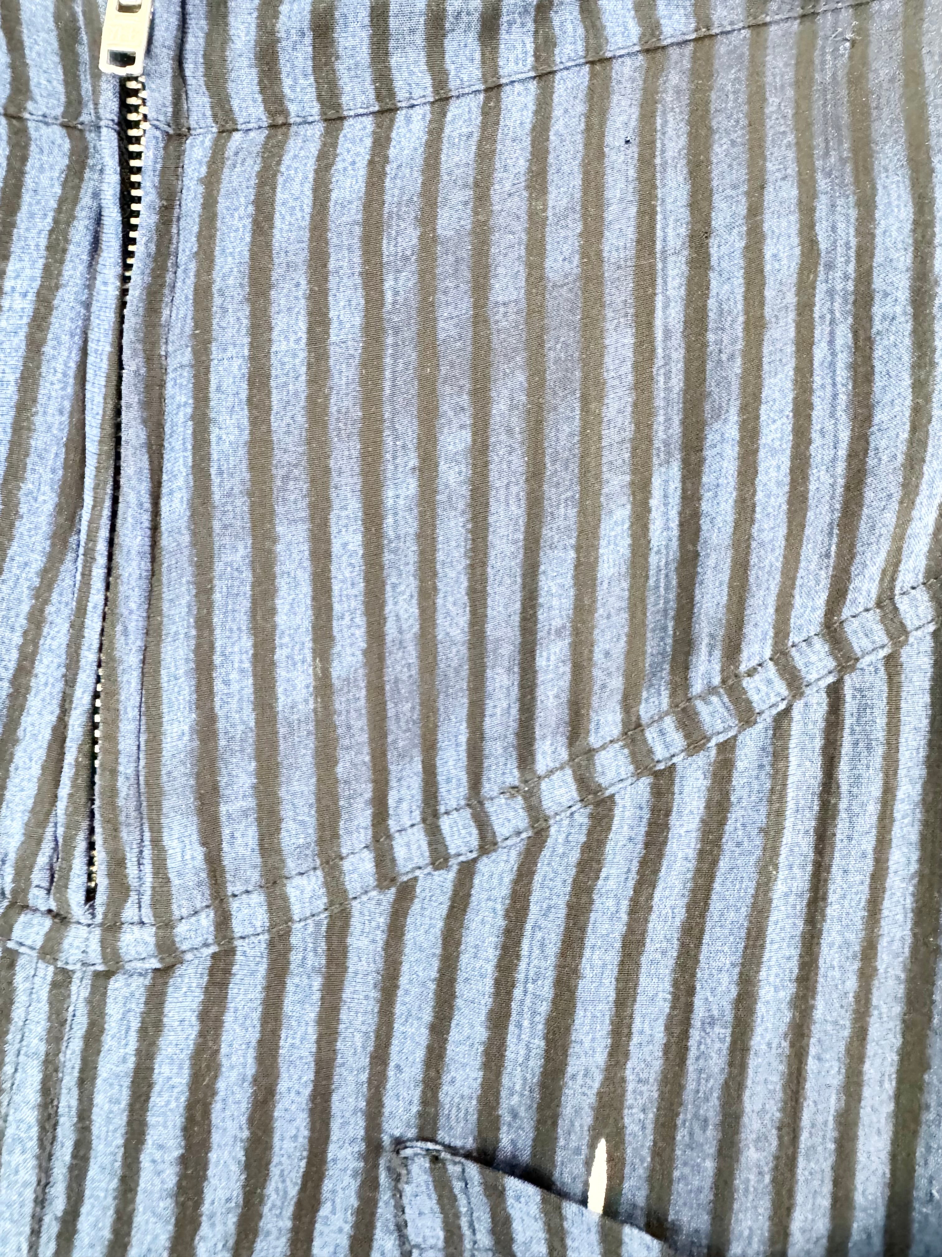 Isabel Marant Étoile Blue & Black Striped Semi Sheer Skirt - AU10