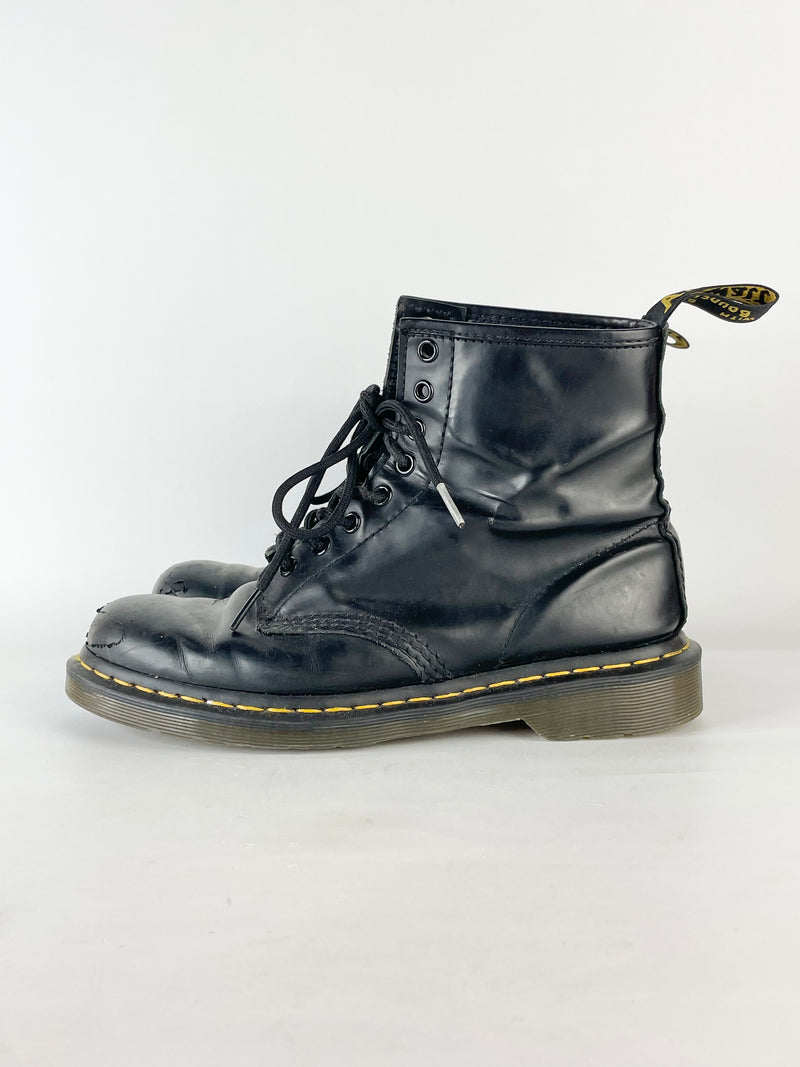 Dr. Martens 1460 8-Eye Smooth Black Leather Boots - EU41