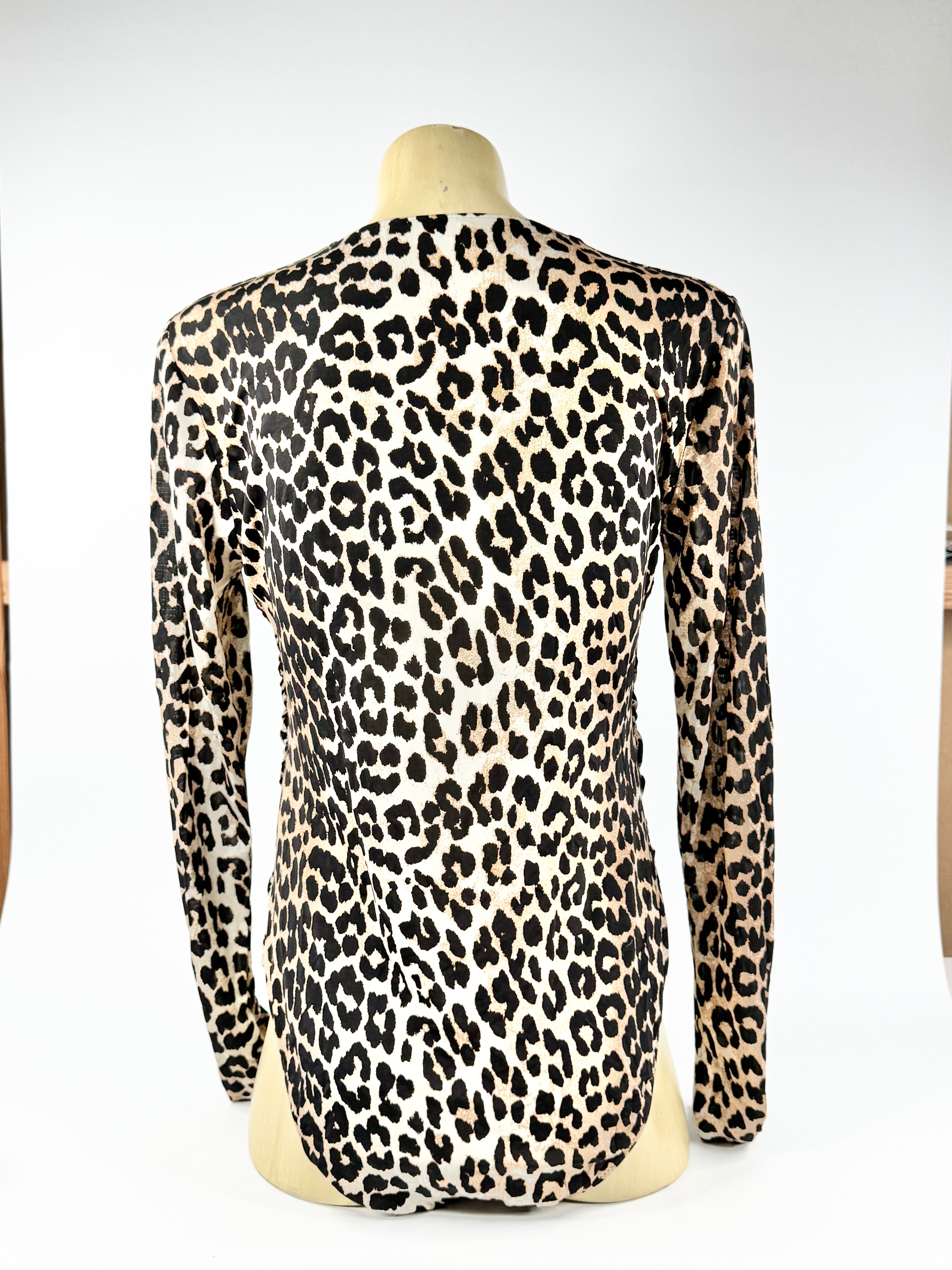 Ganni Leopard Print Bodysuit - AU10