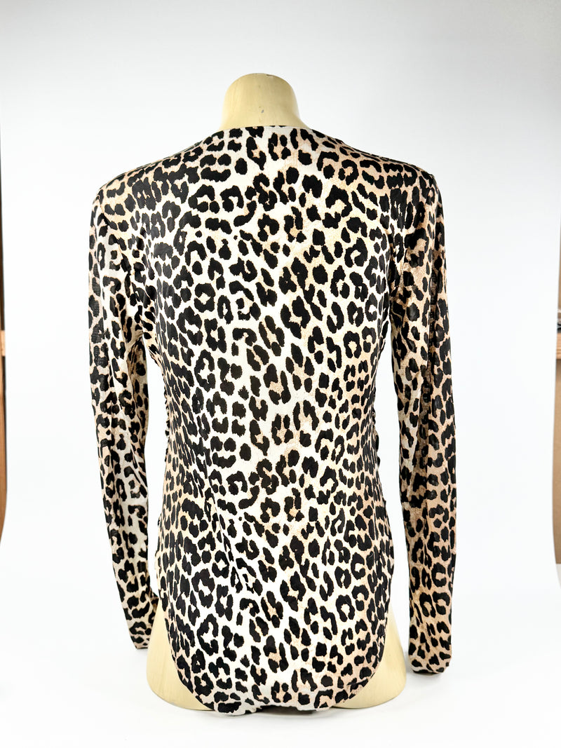 Ganni Leopard Print Bodysuit - AU10
