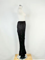 Jean Jones Black Crinkle Maxi Skirt - AU10