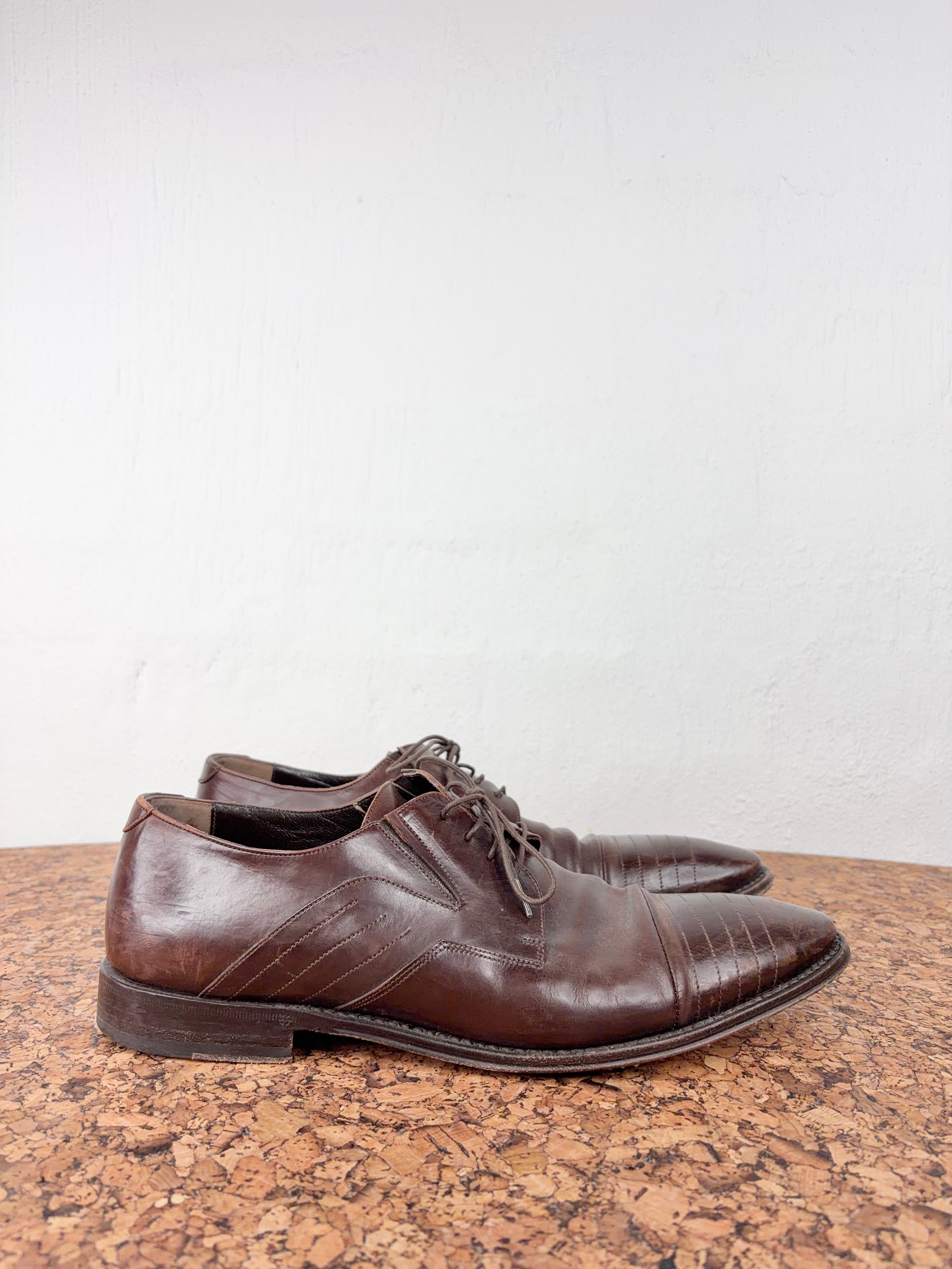 Dino Bigioni Brown Leather Lace Up - EU43