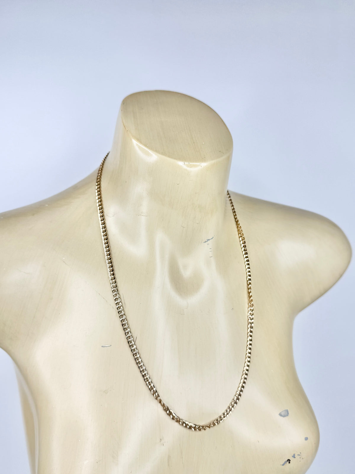 9ct Gold Flat Curb Chain Necklace