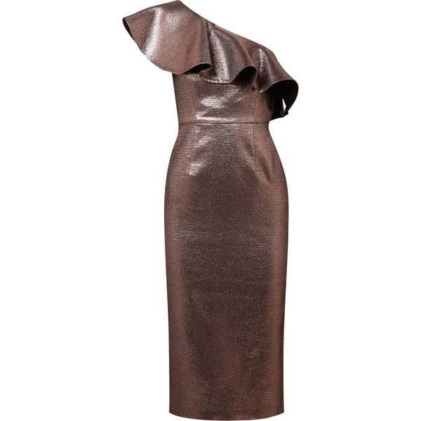 Rachel Zoe Rose Gold 'Tabitha' Off Shoulder Gown - AU8/10