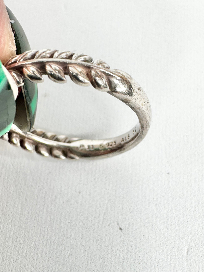 Pandora Silver Leaf Wishbone Ring