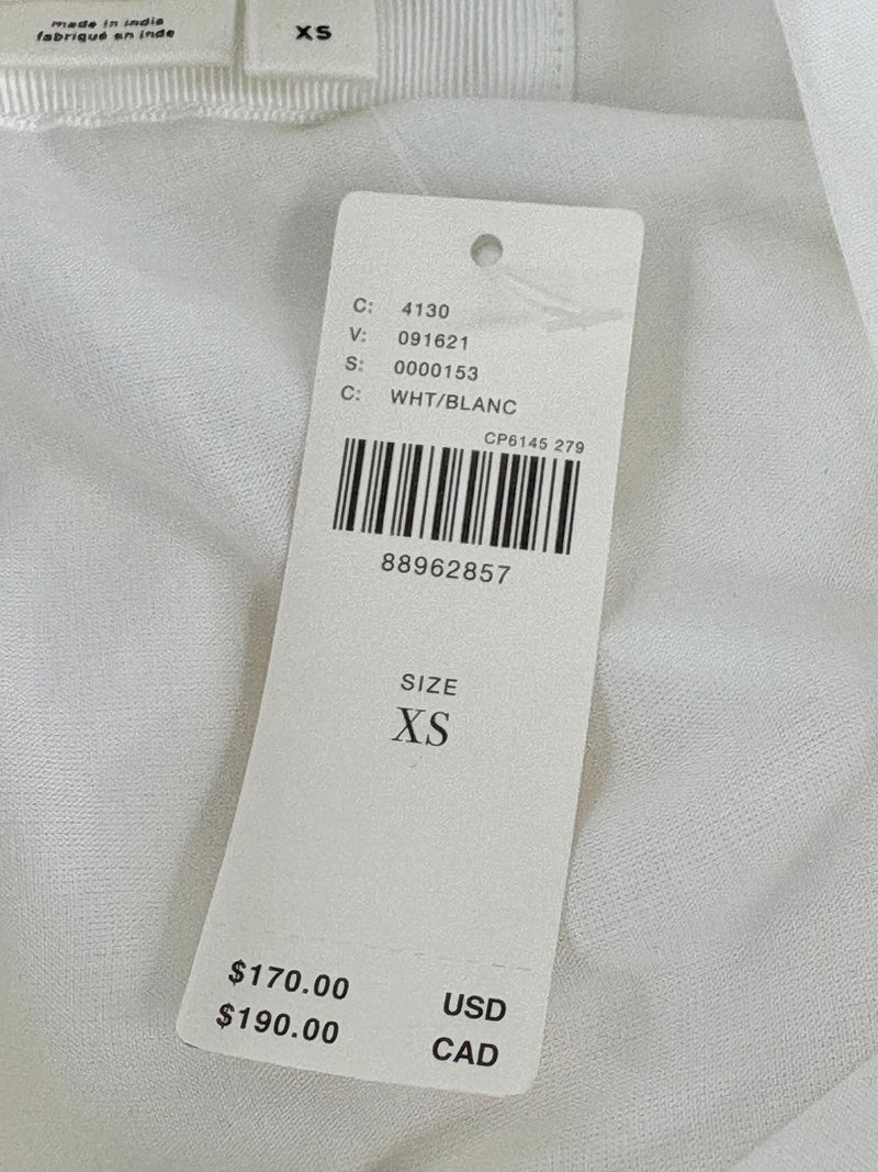 By Anthropologie White Tunic-Style Zip Up Dress - AU6/8