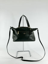 Coach Black Grained Leather Bag