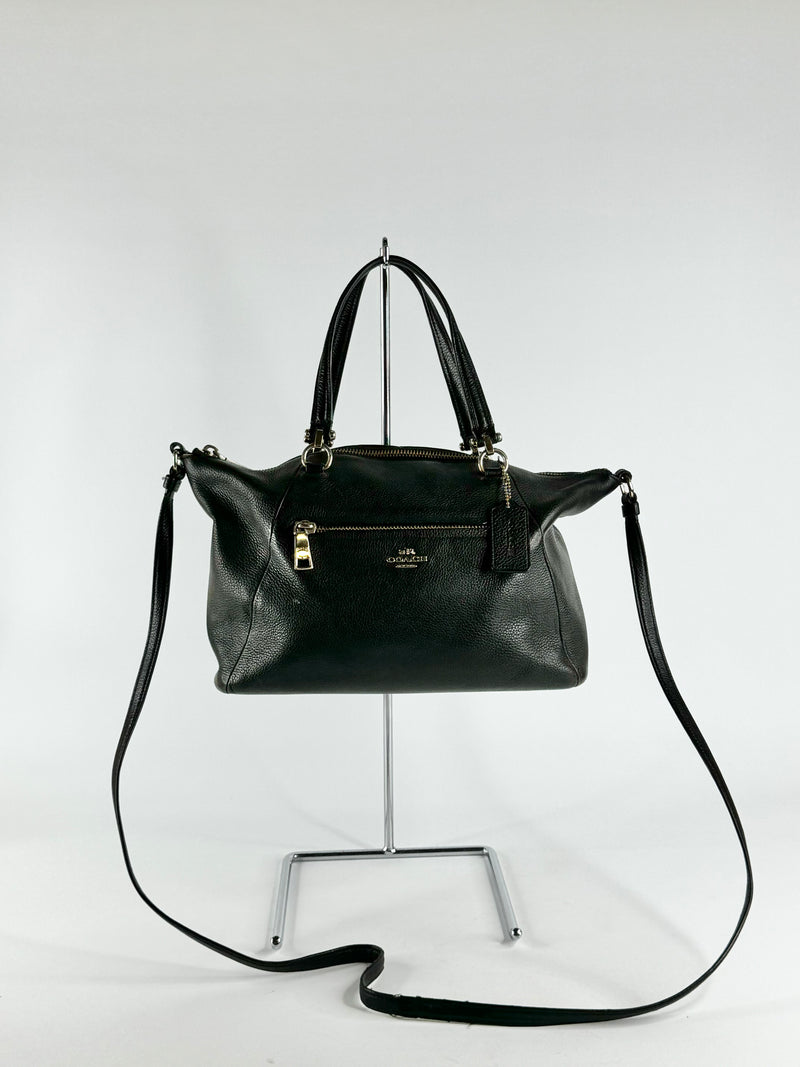 Coach Black Grained Leather Bag