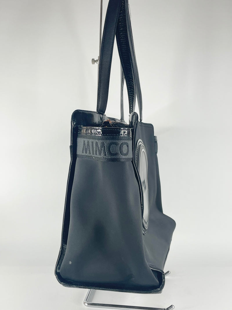 Mimco Black Neoprene-Shell Tote Bag