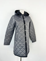 Lavenham Grey Black Quilted Coat - AU8/10