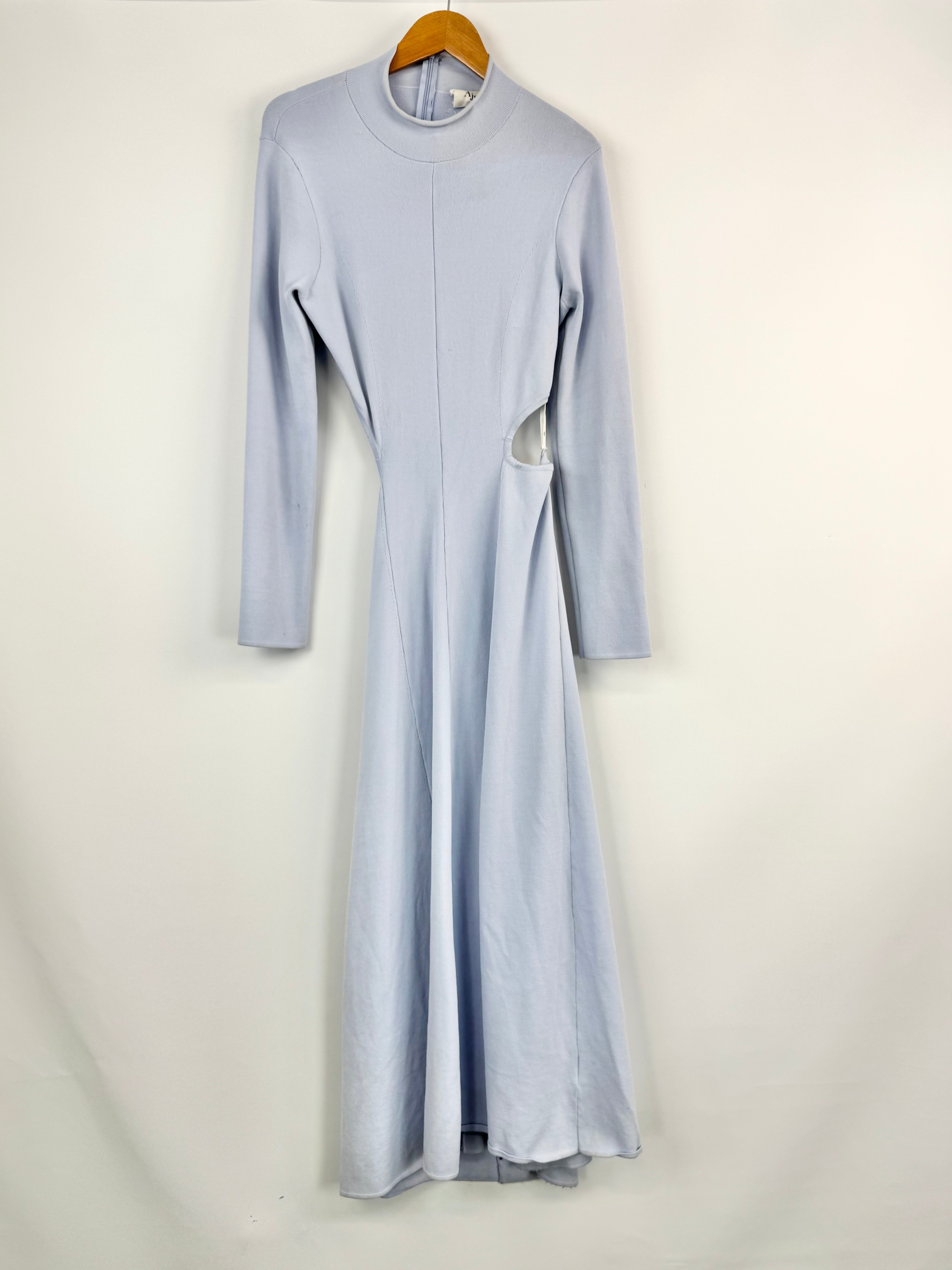 Aje Winter Sky Blue Cut Out Maxi Dress - AU14/16