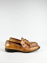 Smooth Tan Leather Loafers - EU45