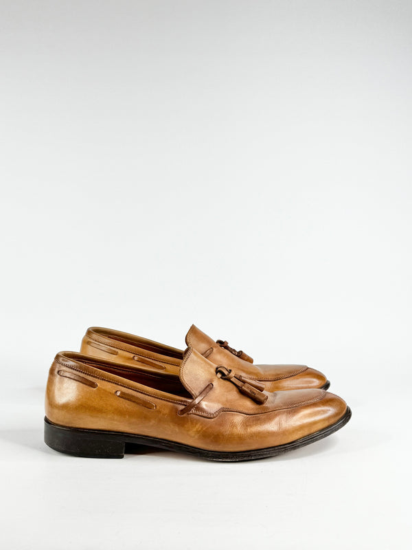 Smooth Tan Leather Loafers - EU45