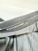 Richard James Savile Row Charcoal Grey & White 2 Pce Suit - 44R