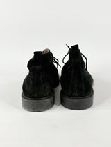 Calpierre Napoli Black Suede Lace-Up Ankle Boots - EU42