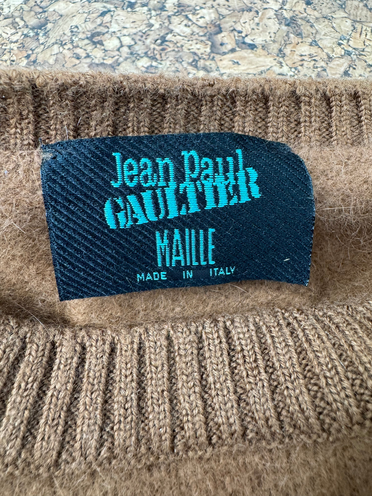 Vintage 90s Jean Paul Gaultier Maille Terracotta Wool Sweater - AU8