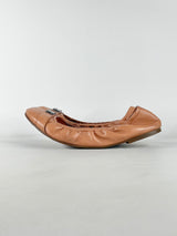 Marc by Marc Jacobs Taupe Leather Ballet Flats - EU40