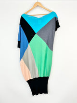 Fuzzi Diamond Spliced Dress - AU16