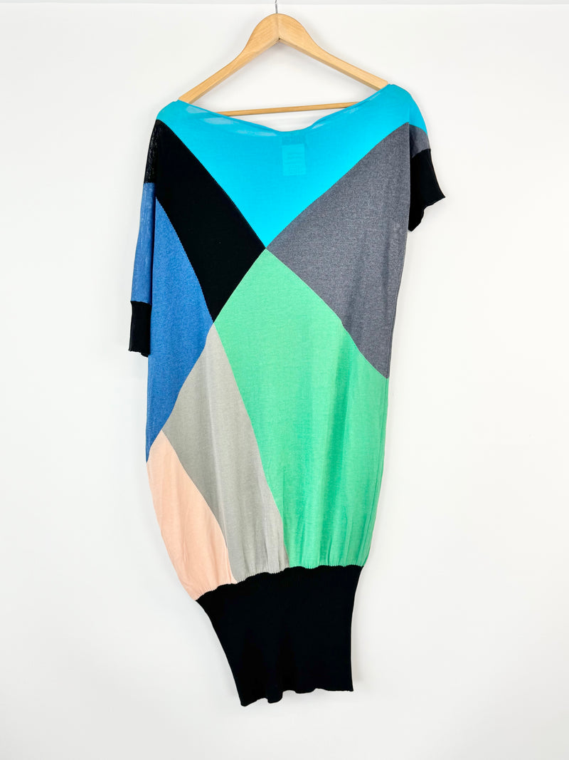 Fuzzi Diamond Spliced Dress - AU16