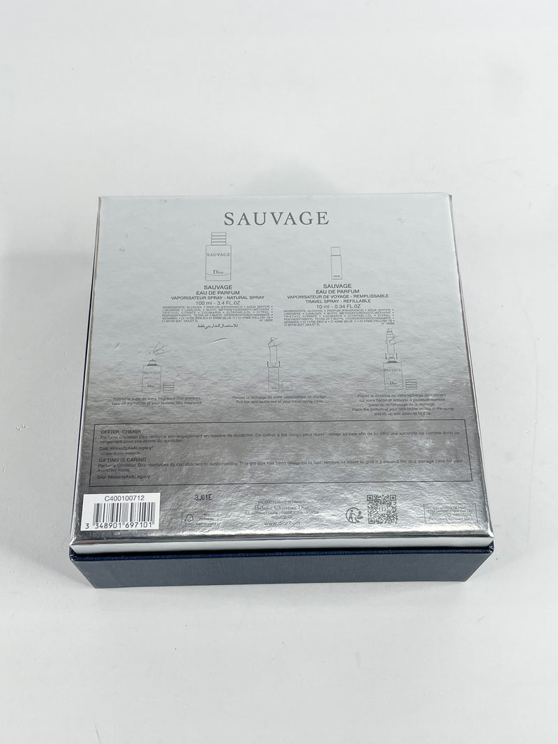 Dior Sauvage Parfum Refillable & Travel Spray 2pc Gift Set