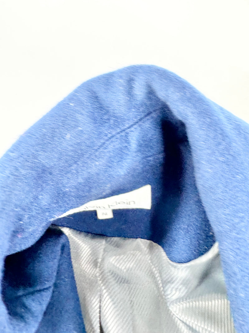 Calvin Klein Deep Blue Wool Blend Coat - AU10