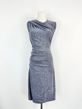 T by Alexander Wang Stone Blue Midi Dress - AU8/10