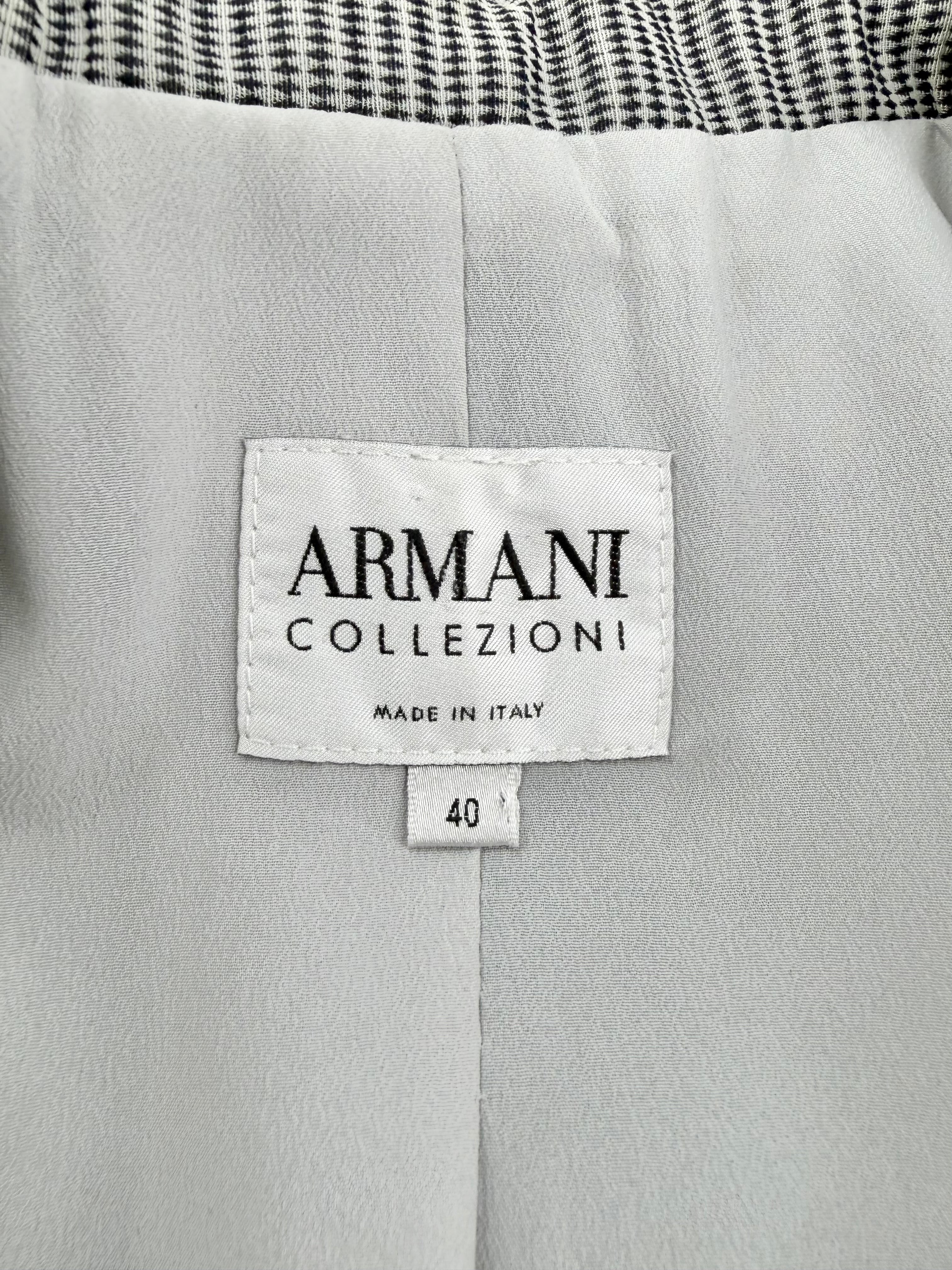 Armani Black & White Patterned Tailored Blazer - AU10