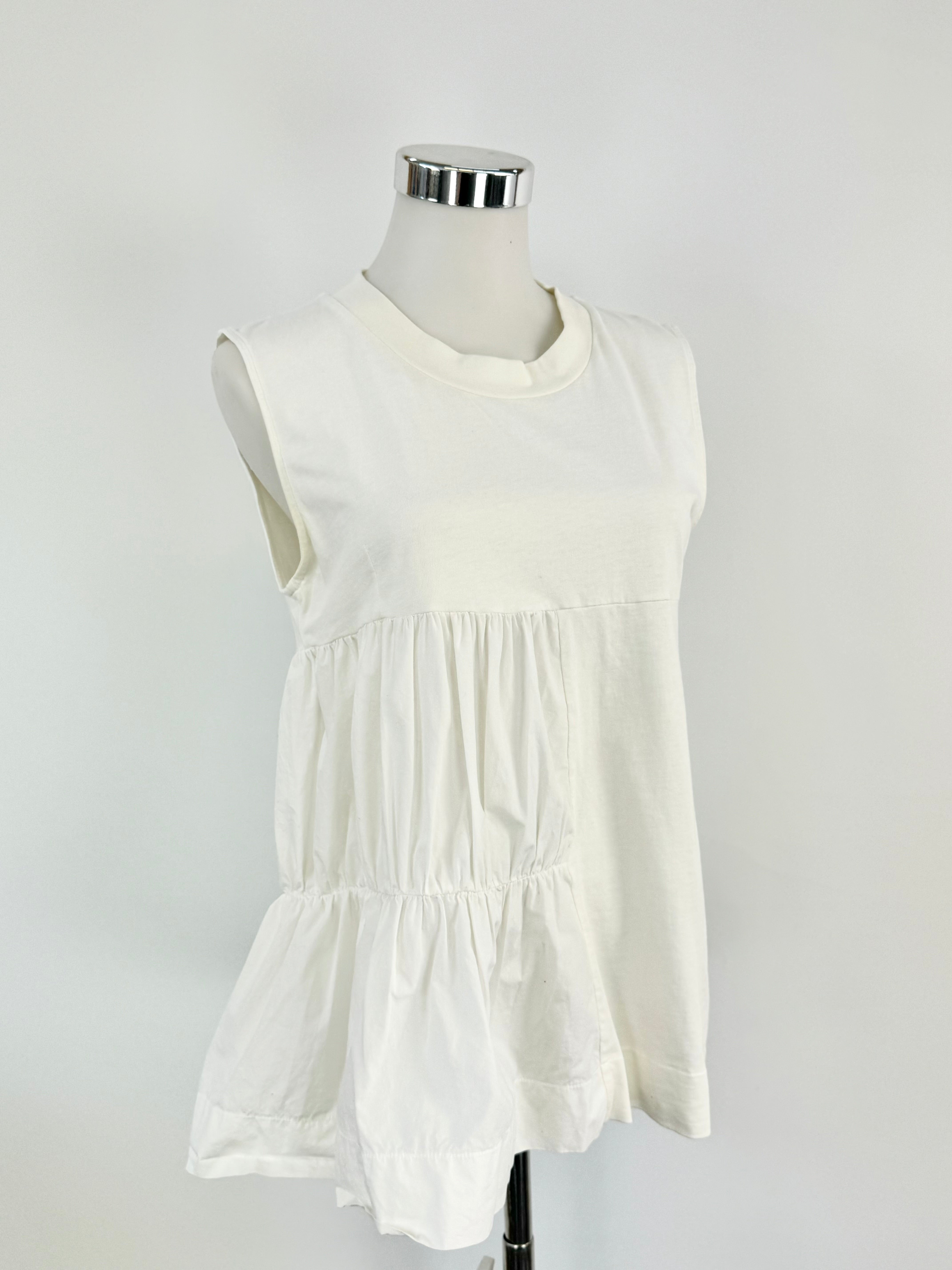 Marni White Tiered Panel 'Commessa' Vest - AU10