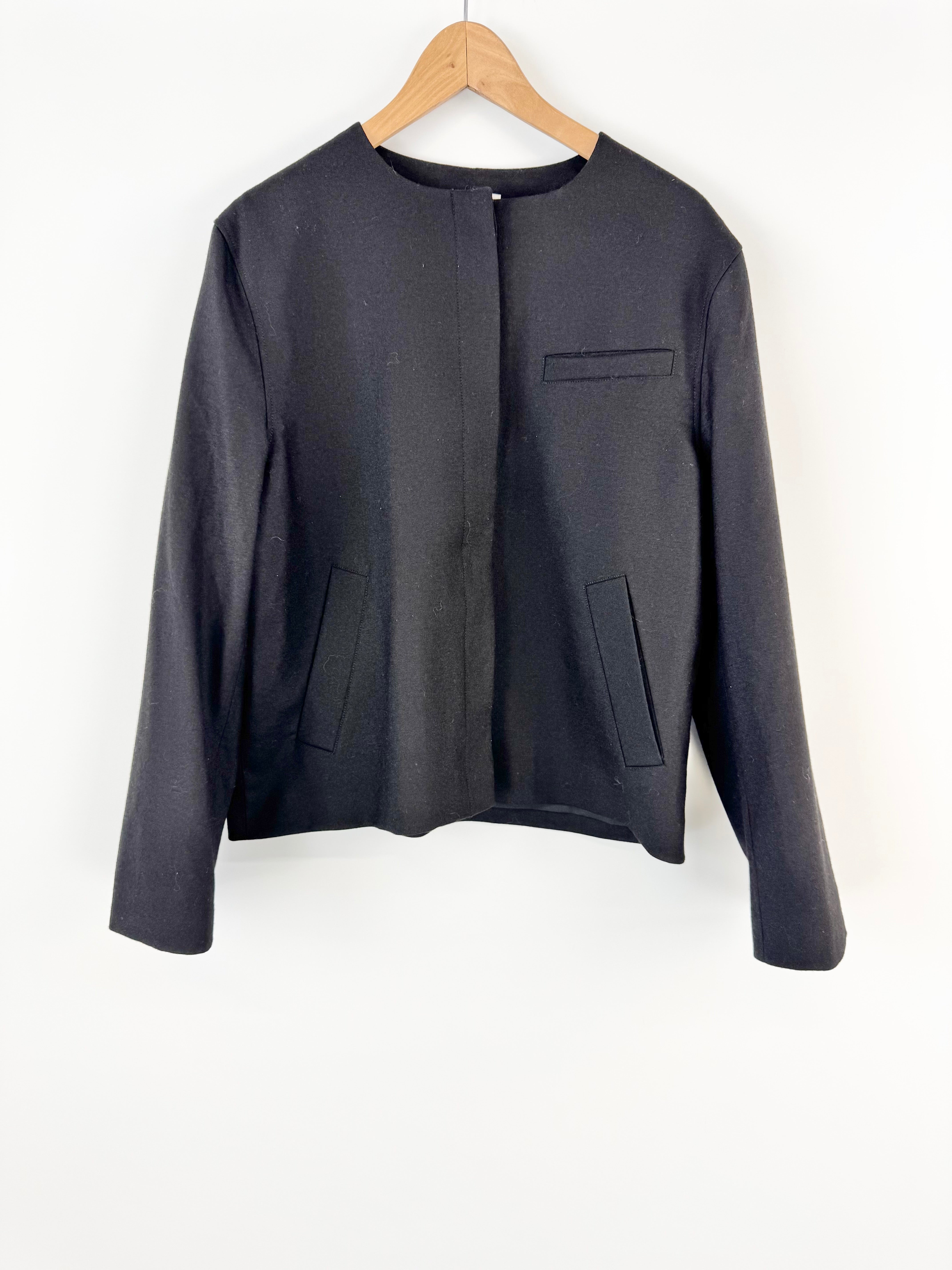 Loulou Studio Black Wool Jacket - AU10/12