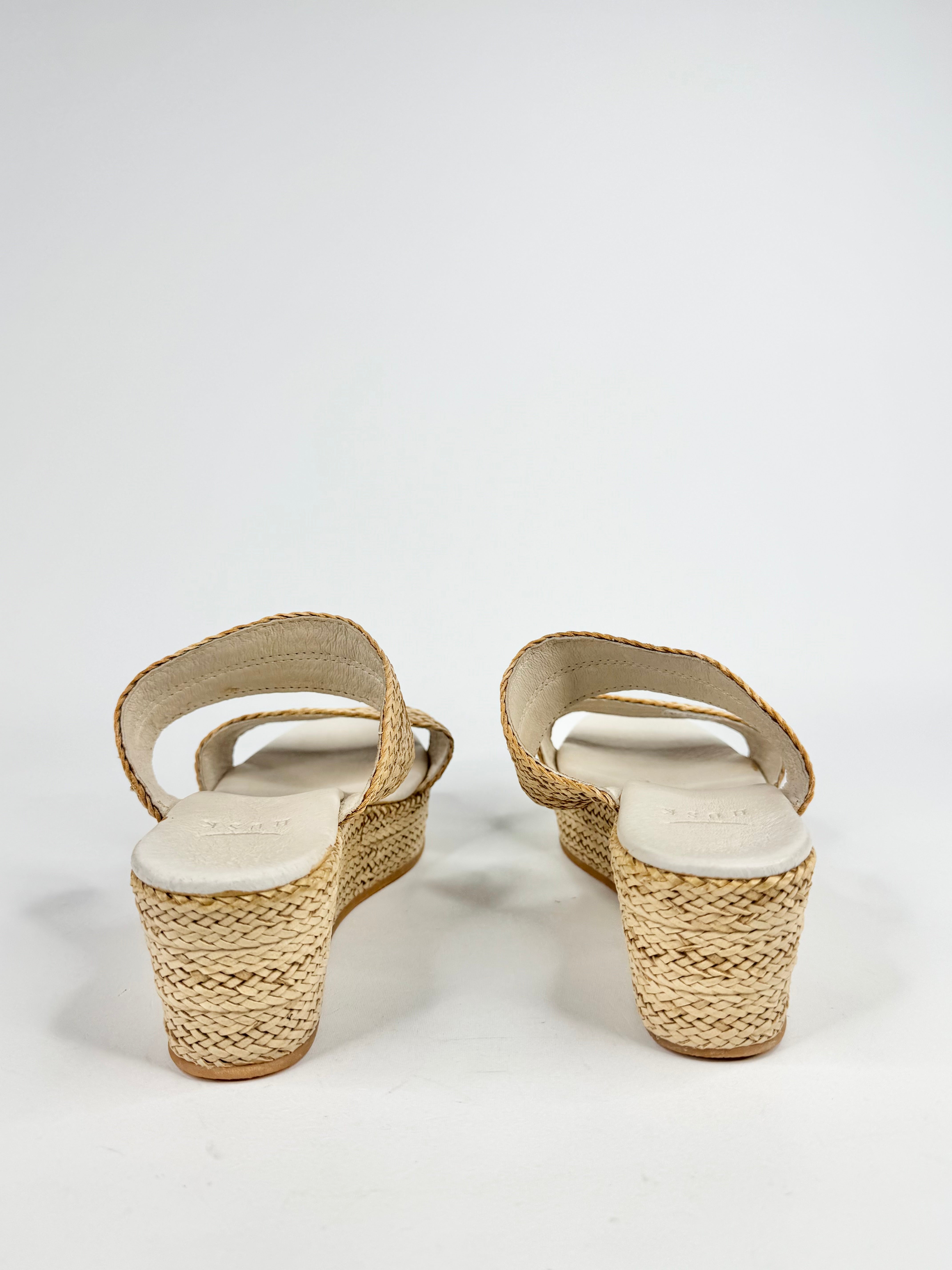 Husk Woven Platform Wedges - EU38