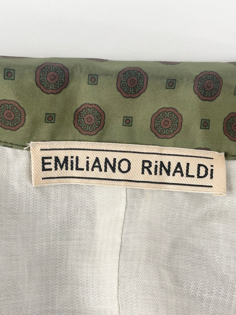 Emiliano Rinaldi Khaki Tech-Print Jacket & Pant Set - AU20