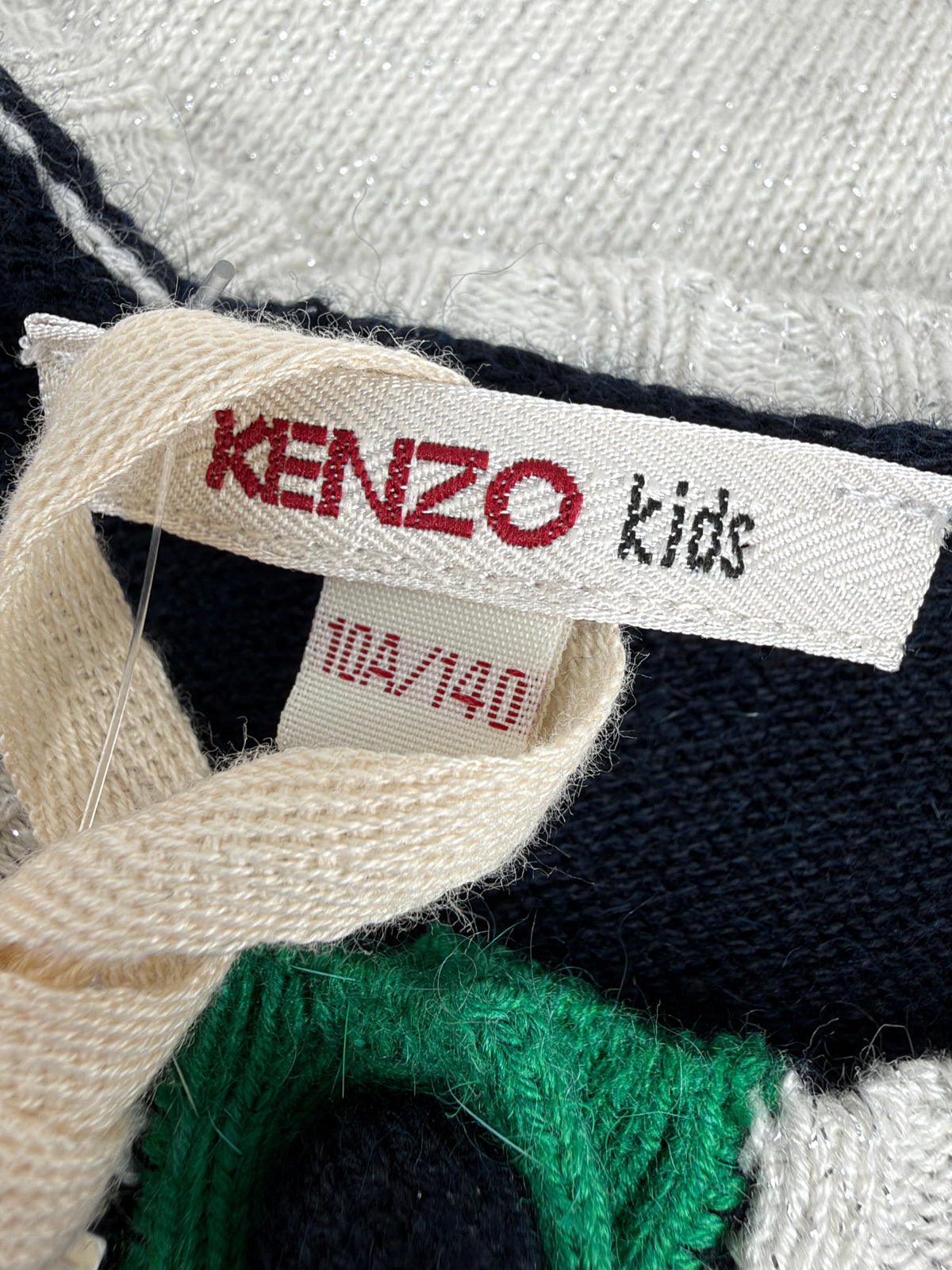 Kenzo Kids Navy & Blue Knitted Sweater - AU2/4