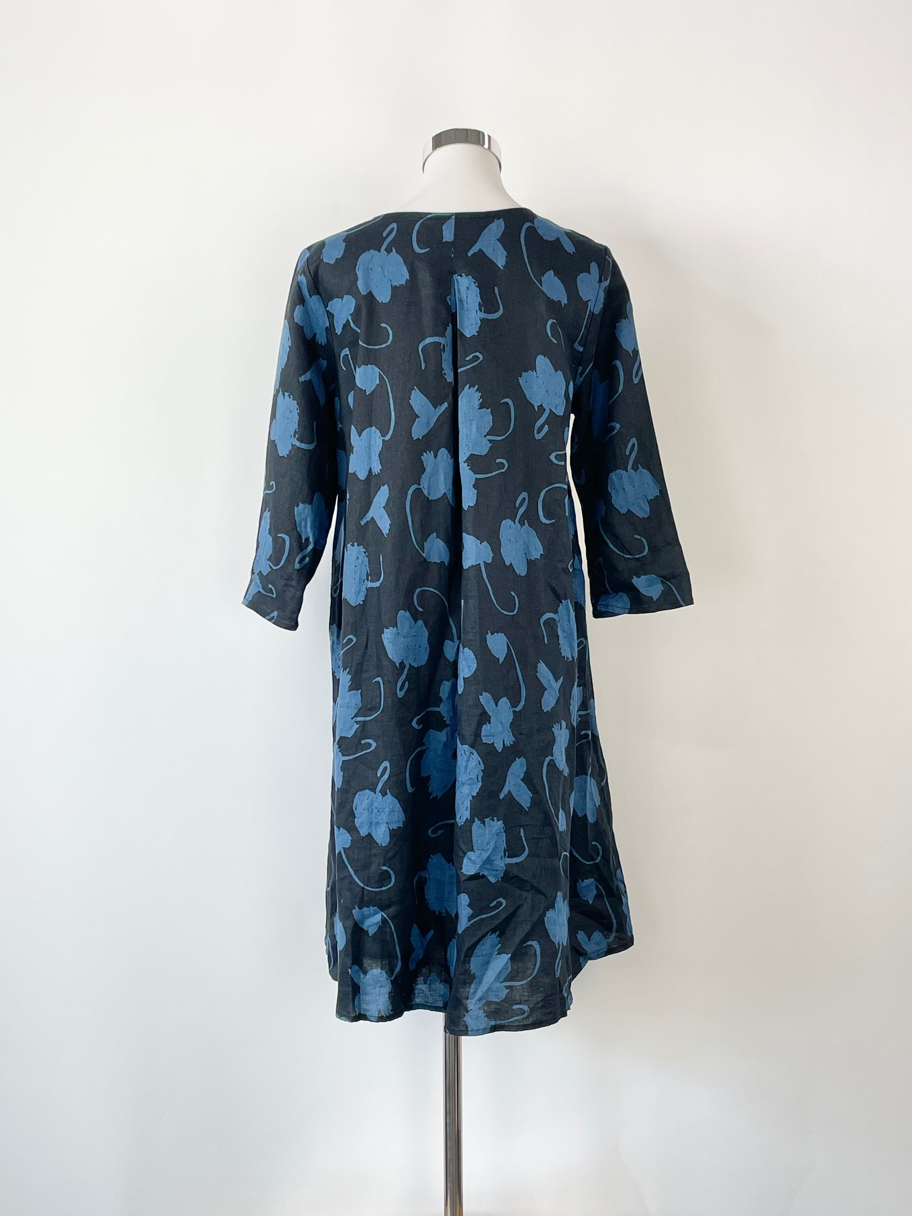 Gorman x Arts Project Australia AW21 Navy Blue Printed Smock Dress - AU6/8