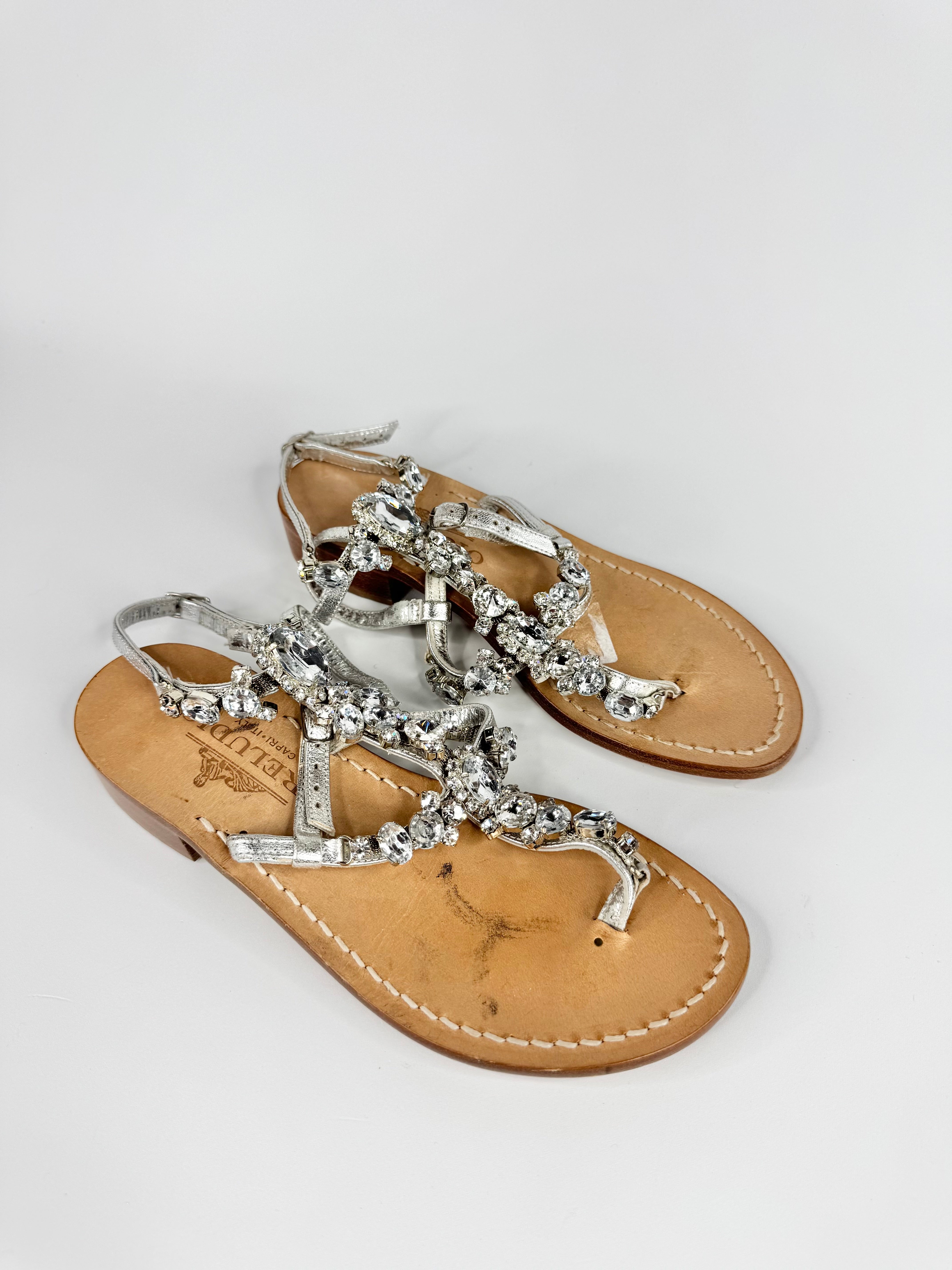 Preludio Capri Crystal Embellished Capri Style Flats - EU37