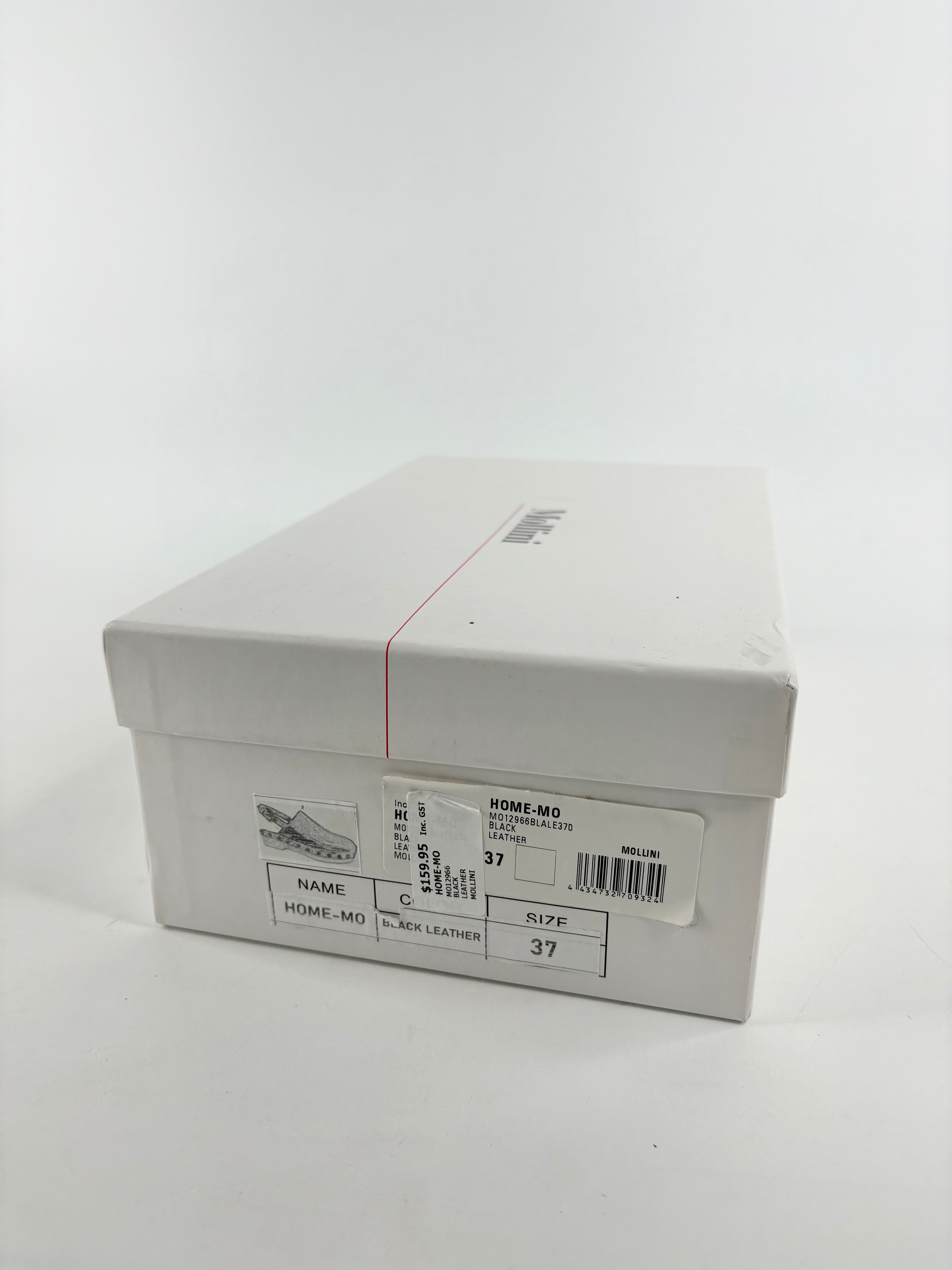 Mollini Black Leather & Faux Shearling Mules - EU37