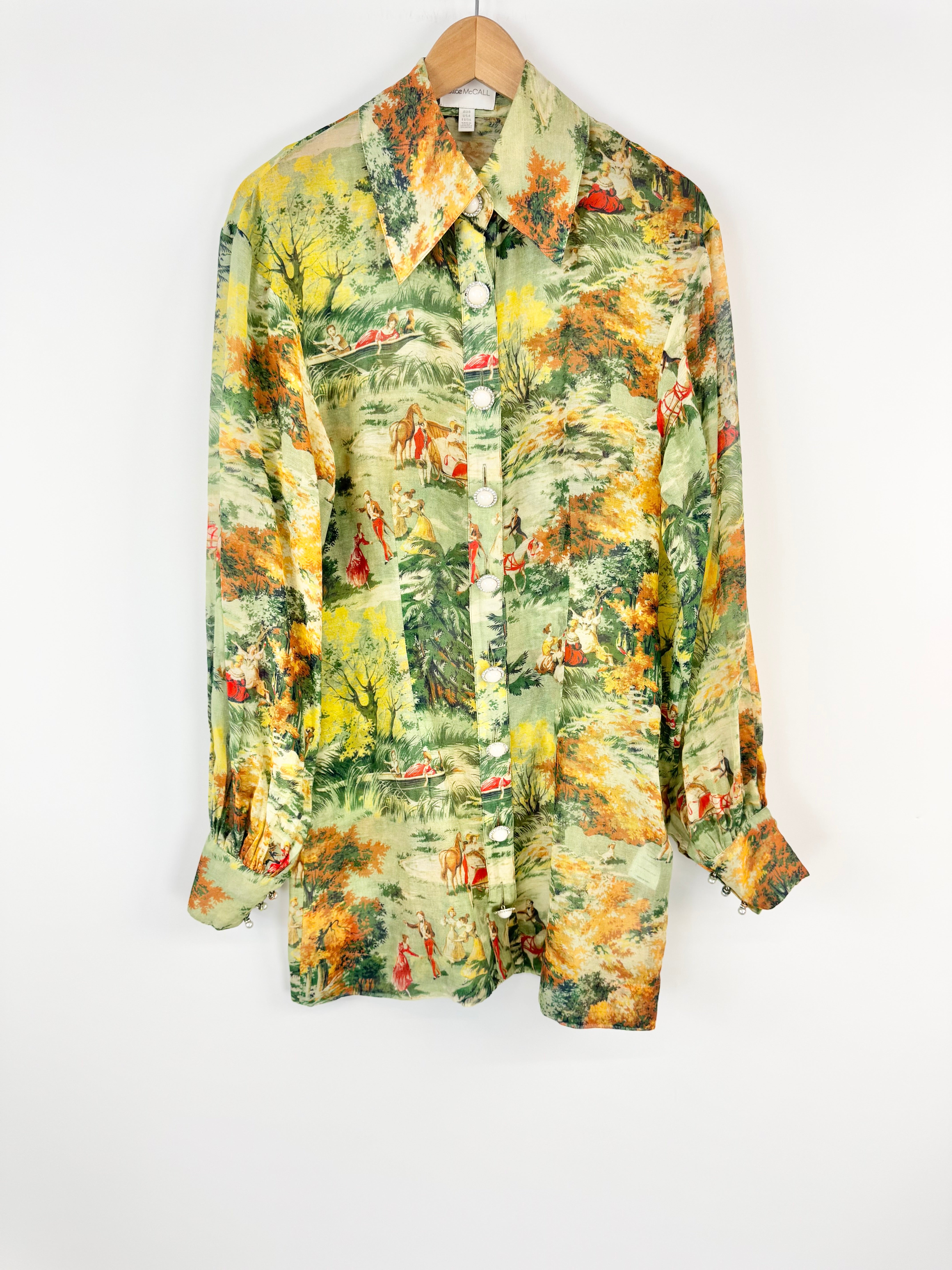 Alice McCall 'Strange Dreams' Silk Blend Shirt Dress - AU8